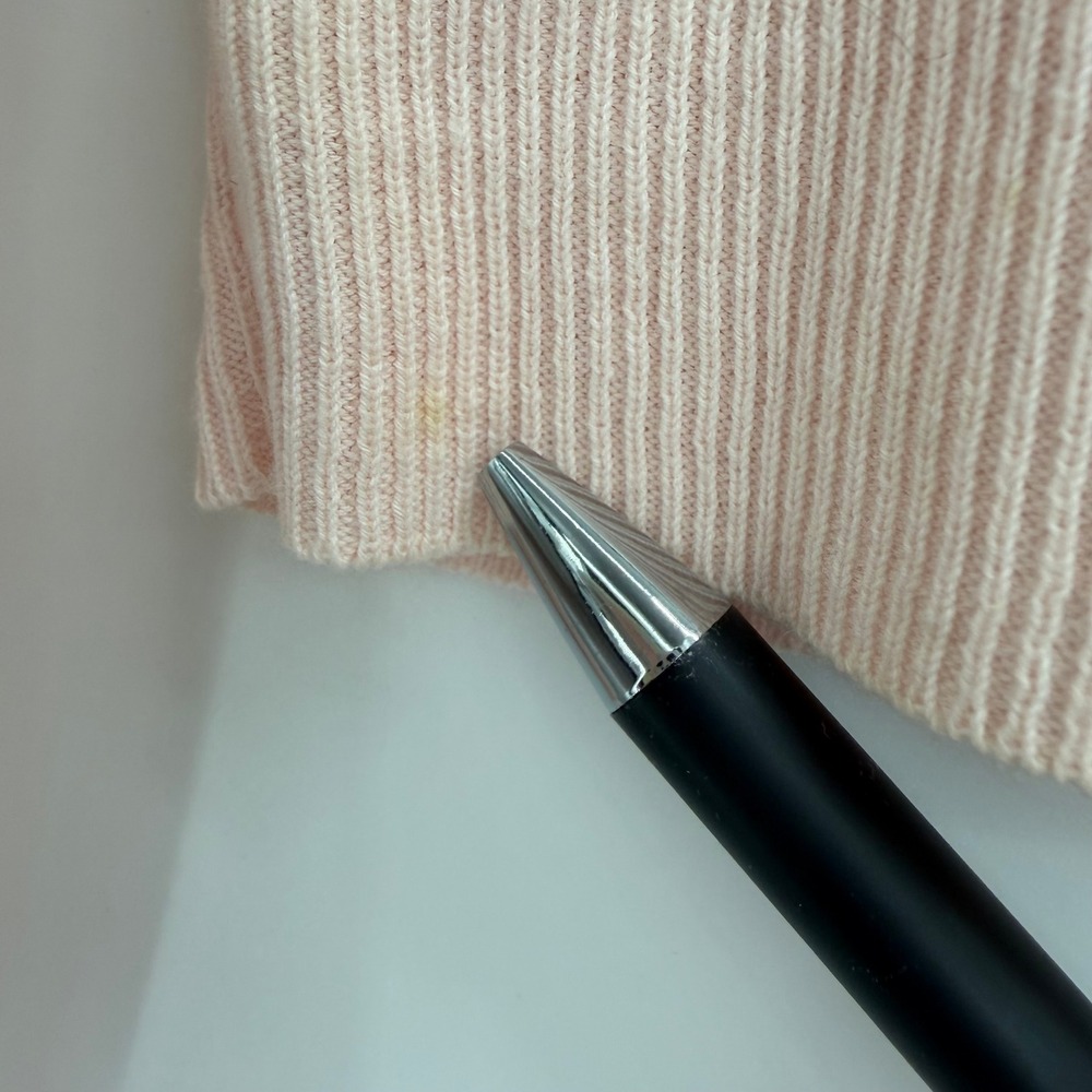 Moth Anthropologie Pointelle Knit Cardigan Size M Coquette Pink Flare Sleeve - Picture 4 of 11